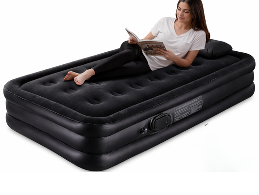 Portable Air Bed with Built-in Pump (Single Person)